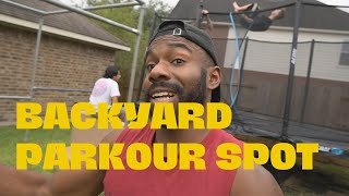 The coolest backyard parkour spot!