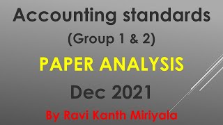 CA Inter Accounting Standards Dec 21 - Analysis| CA Ravi Kanth Miriyala