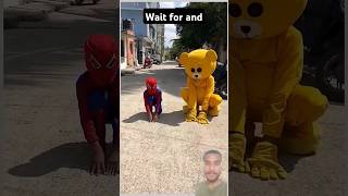 Spider man VS Teddy🧸😍 #funny #humor #spiderman #dance #memes  #trending #cute #funnyshorts #shorts