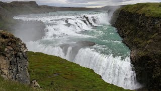 Iceland Gullfoss waterfall Исландия  Гюдльфосс докафильм