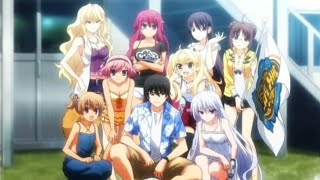 yuuji beats oslo and lives with his harem on an island (good end).