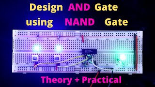 AND gate using NAND gate | Universal Gate Practical | Basic AND using NAND