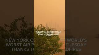 APOCALYPSE in New York / Canada wildfire 😔 #apocalypse#wildfire#woldfiresmoke#smoke#newyorksmoke