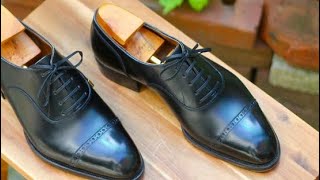 Making Handmade Cap Toe Oxford Shoes