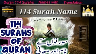 List Of All Surah in Quran Name With Meanings In Urdu| Quran ki Suraton K Naam| Urdu tarjuma k sath|