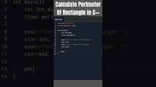 How to Calculate Perimeter of Rectangle in C++