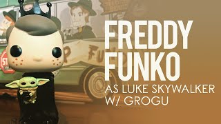 Freddy Funko as Luke Skywalker with Grogu