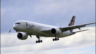 Fiji Airways A350 Arrival at Christchurch Airport