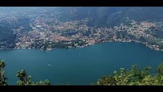 Lacul Como panoramă dinspre Farul Volta#Lake Como panorama from the Volta Lighthouse