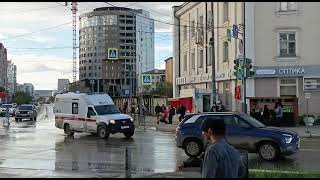 UAZ Profi ambulance with siren yelp