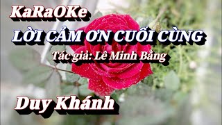 Karaoke Lời Cảm Ơn Cuối Cùng _ Duy Khánh