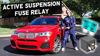 BMW X3 X4 ACTIVE SUSPENSION FUSE RELAY LOCATION REPLACEMENT 2010 2011 2012 2013 2014 2015 2016 2017