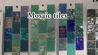 Mosaic tiles for swimming pool and bathroom#tileshop #mosaic