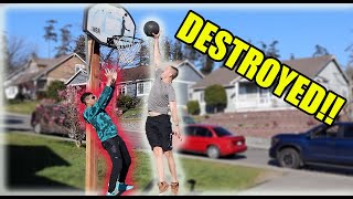 DUNKING ON MY NEPHEW!!