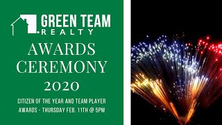 Green Team Realty 2020 Awards- Team Player and Citizen of The Year