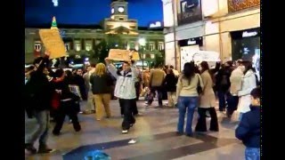 Free Hugs in Madrid.Diciembre