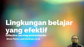 Lingkungan Belajar yang Efektif