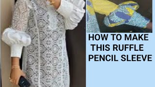 How to make a Ruffle pencil sleeve. Balloon pencil sleeve. Trendy sleeve