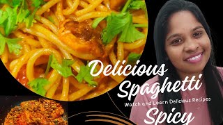 Delicious Spaghetti | Spicy | Chicken #spaghetti #food #pasta