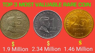 TOP THREE MOST VALUABLE Philippines Coin WORTH A MILLION DOLLARS COULD MAKE YOU MILLIONER#coin#money