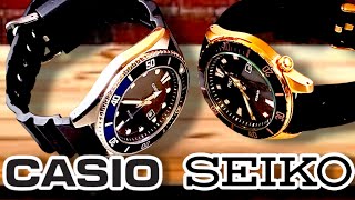 EL DUELO | Casio DURO Vs. SEIKO Pulsar | ¿CUAL ES MEJOR? MDV107 CONTRA PG8312 DIVERS BATALLA RELOJES