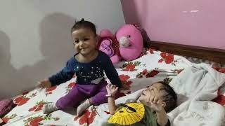 Baby's kissing video//Aaru playing with brothers//Cute video