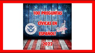 LAS 100 PREGUNTAS CÍVICAS TRADUCIDAS AL ESPAÑOL/con respuestas también!| SIMULADOR DE ENTREVISTA🇺🇸