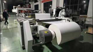 Asian Paper Box Roll Die Cutting Creasing Machine inline Flexo Printing Machine working in USA