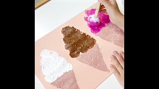 Easy Kids Sponge Painting - great kindergarten and preschool art activity #Shorts