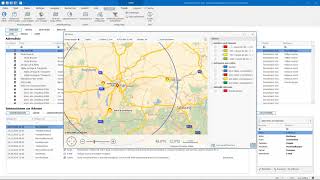 Karte mit Radius öffnen in MAP+PLUS