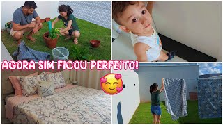 TIVE Q TIRAR com URGÊNCIA TUDO DO JARDIM😫LAVEI ROUPA DE CAMA, PLANTEI  JIBÓIA NO VASO DE CHÃO|Amanda