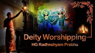 Deity Worshipping by HG Radheshyam Prabhu @ ISKCON NVCC Pune