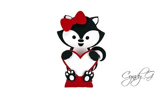 Skunk Slice Valentine Card SVG Assembly Tutorial