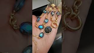 украшение с лабрадором #jewelry #украшенияручнойработы #дизайнерскиеукрашения