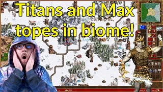 Titans and Max Topes in Biome?! || Heroes 3 Tower Gameplay || Jebus Cross || Alex_The_Magician