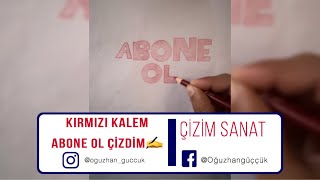 Kırmızı Kalemle (ABONE OL) içini boyadım & çizimi yaptım ”✍️” Oğuzhan Güççük | @ogharts | #aboneol