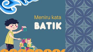 Meniru kata batik menggunakan tutup botol #sekolah #paud #batik #akucintaindonesia