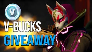 V-Bucks Giveaway and winner - Fortnite