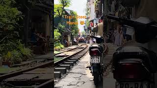 WOW experience @ Train Street Hanoi 🤯 #train #trainstreet #spotting #hanoi #wow #dangerous