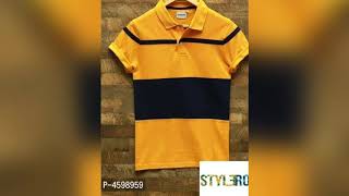 Style Road Colourblocked Cotton Polo T Shirt