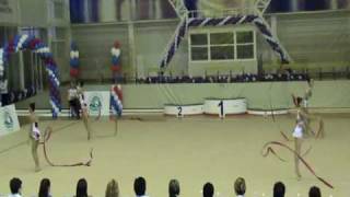 Azerbaijan Team. Groups Juniors 4 Ribbons Final. RG WC S-Petersburg 04.04.2010.mp4