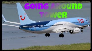 Insane TUI Go Around at Manchester airport!