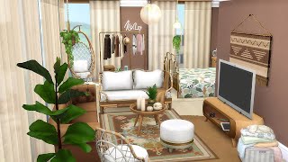 Boho Studio Apartment || The Sims 4: Stop Motion (No CC)