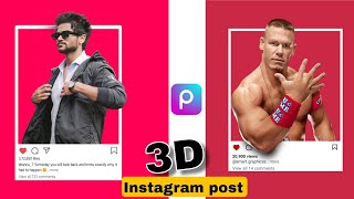 3D Instagram post photo editing || PicsArt creative photo editing | Artistrajk