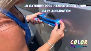 JK Exterior Door Handle Accent Cover Trim EASY Install