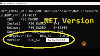 how to check .NET Version cmd