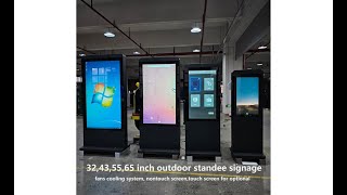 32, 43, 55, 65 inch outdoor digital signage floor stading type #benshidisplay