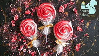 PEPPERMINT MERINGUE LOLLIPOP RECIPE | Christmas Gift Idea | Acorn Bakes