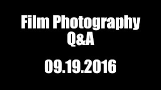 FILM PHOTOGRAPHY Q&A