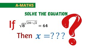 A Nice Maths Olympiad Exponential Problem | Learn how to solve exponential equation quickly |A-MATHS